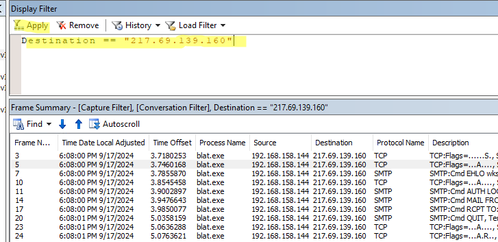 Примеры фильтров в Microsoft Network Monitor