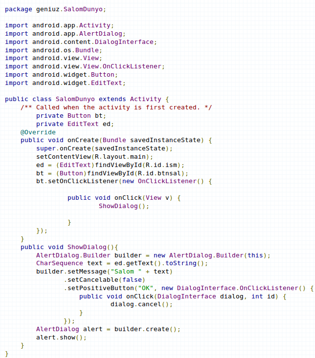 android uchun "salomDunyo" dasturi 4 android uchun salomdunyo dasturi 6823db72807bb