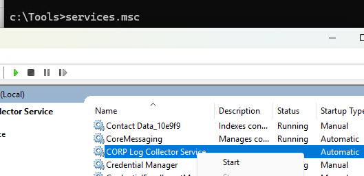 консоль управления службами