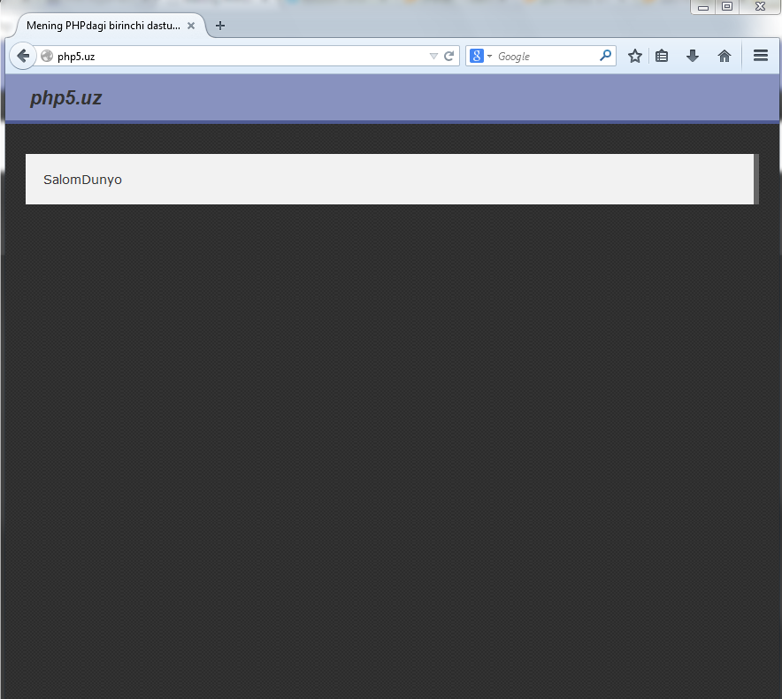php developer phpda birinchi dastur 3 68a3027ae64c1