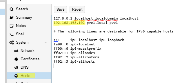 изменить IP в hosts