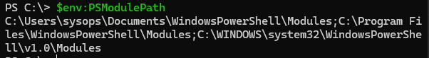 Переменная окружения $env:PSModulePath