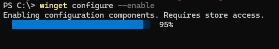 winget configure - включить компоненты DCS