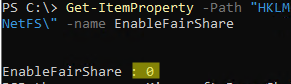 EnableFairShare для диска и сети