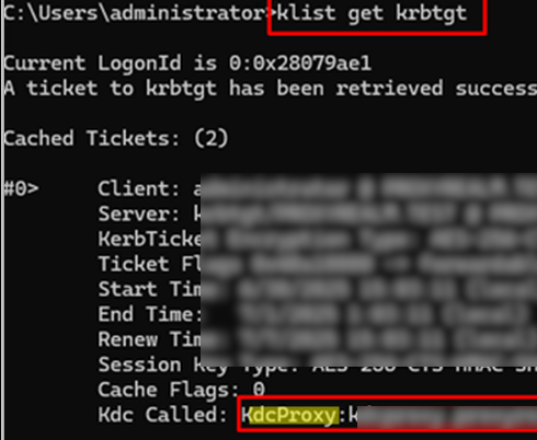 klist get krbtgt