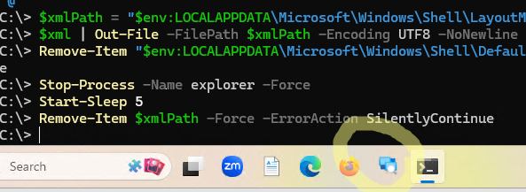 Закрепить/открепить ярлык в панели задач Windows 11 с помощью PowerShell 4 PowerShell скрипт для закрепления в панели задач Windows 11 нового приложения