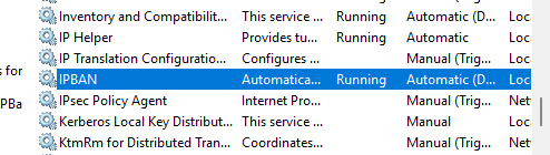 IPBan установка службы