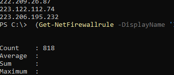 список заблокированных адресов в ipban